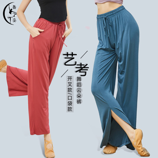 舞蹈练功裤成人宽松云朵裤现代民族舞高腰甩裤老师专用瑜伽阔腿裤