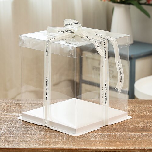 极速Fully trgansparent cake box 6-inch 8-inch 10-inch 12-inc