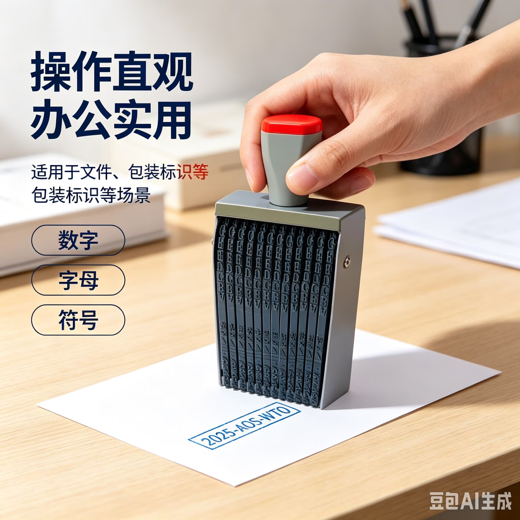 多用12位数字字母组合转轮印章