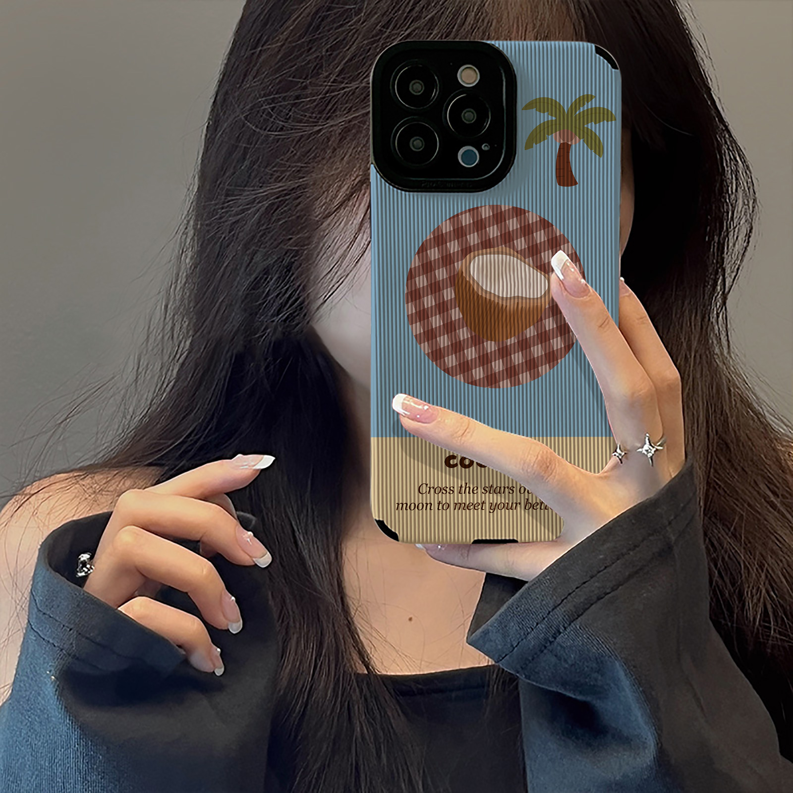 初绽适用红米NOTE14proplus手机壳12时尚10青春9情侣note8pro竖条纹清新椰子椰树小众皮质软全包时尚潮保护套