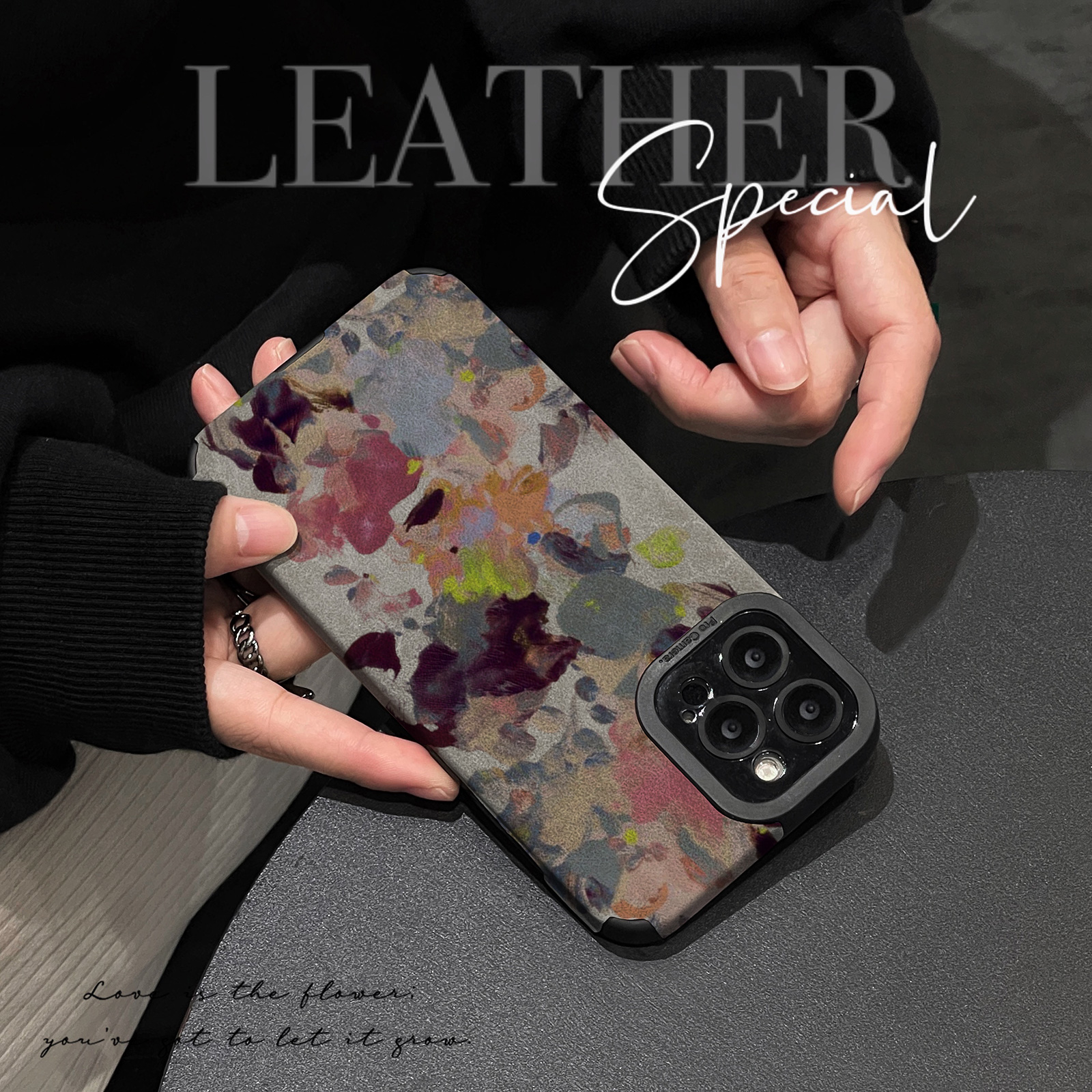 初绽适用VIVO S19手机壳17E时尚16青春15情侣12翻毛皮水墨泼墨视觉皮质软全包10个性9女7男6保护套5/1pro情侣