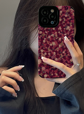 初绽适用VIVO Y200手机壳竖条纹满屏红色玫瑰皮质软全包Y97 Y93 Y91 Y83 Y81 Y78 Y77 Y76s Y72s 53/52保护套