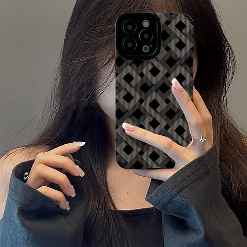 初绽适用VIVO IQOO15手机壳13高档11竖条纹黑银交织几何小众neo11/10/9/8/7/6皮质5防摔z9全包高级保护套外壳