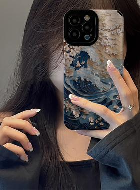 初绽适用VIVO IQOO15手机壳Neo10高档13竖条纹蓝色海浪白花小众11材质9软8防摔7情侣6全包neo5高级保护套外壳