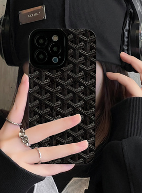 初绽适用华为nova14手机壳13/12/11全包10pro竖条纹暗黑白色点缀青春情侣15u防摔9/7se高级感皮纹保护套外壳