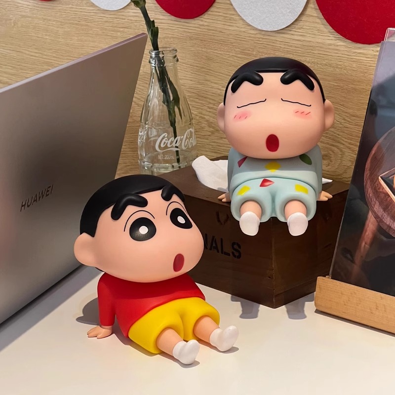 蜡笔小新手机支架懒人手机座可爱桌面摆件手办模型公仔潮玩礼物送朋友礼物好玩个性创意手机支架