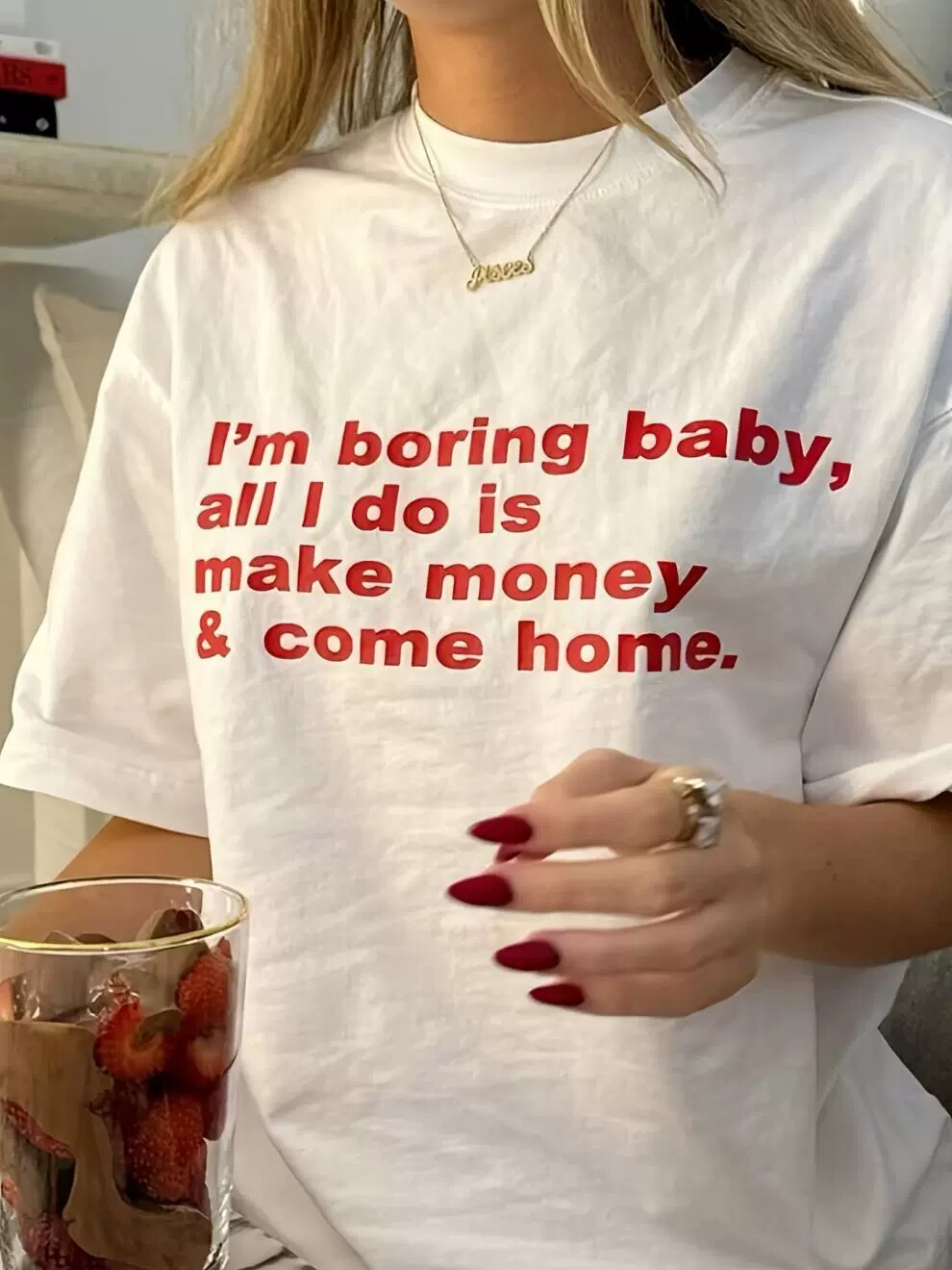 European and American Style New Letter Printed Loose Casual Short-Sleeved Cotton T-Shirt Top Loose Letter Printed