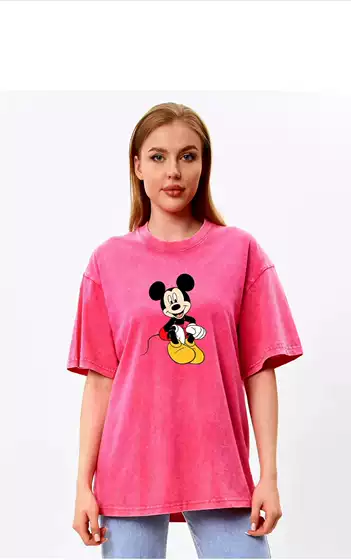 European and American Style New Loose Casual Printed Short-Sleeved Cotton T-Shirt Loose Printed Cotton T-Shirt