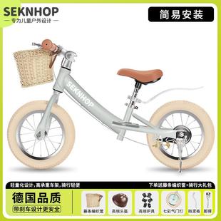 8岁宝宝滑步车滑行车14寸16寸大童溜溜车带刹车 森系儿童平衡车2