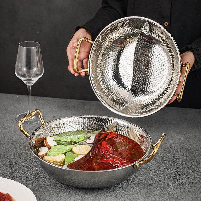 304不锈钢电磁炉鸳鸯锅吃火锅专用涮锅家用火锅盆商用户外大容量,厨房/烹饪用具,火锅,淘宝优惠券,粉丝福利购,淘宝优惠卷