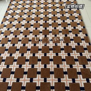 乡村高档客厅地毯家用别墅地毯卧室书房复古轻奢地垫满铺地毯 美式
