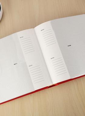 可留言宝宝相册4R6寸4D大6寸7寸300张大容量绒布面纸芯插页式