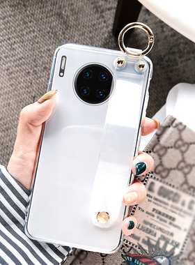 适用于华为mate30手机壳30pro透明30Lite腕带30青春nova5ipro支架mate20硅胶20x硬壳20Lite麦芒7男女TAS纯色