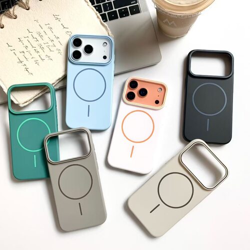 iPhone17PROMAX磨砂磁吸细圈手机壳苹果16超薄15全包PC保护套