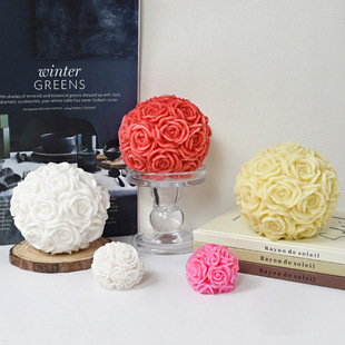 玫瑰花球大小号花朵硅胶模具玫瑰花翻糖蛋糕ins硅胶模具