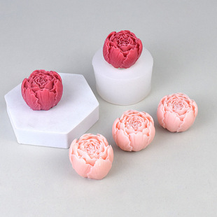 DIY花朵玫瑰花牡丹花花蕊花蕾硅胶模具滴胶香薰石膏蜡烛模具