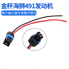 两叉水温传感器德尔福适用于金杯海狮491发动机4Y水温传感器插头
