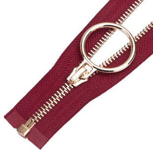 5号浅金齿属铜拉链齿开口拉练大圈圈衣服门襟外套羽绒服拉锁