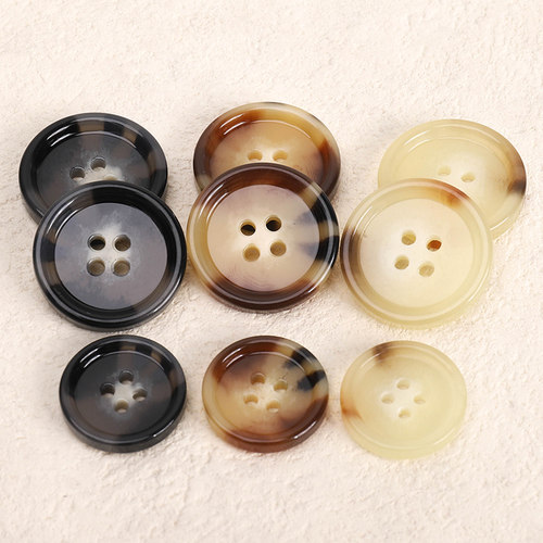 优点新款树脂卡其咖啡色纽扣