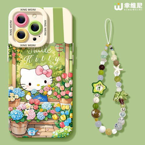 适用苹果17手机壳女款iphone16pro保护套15plus全包14promax防摔11/12/xr软se外8plus硅胶13pro春天KT猫17Air