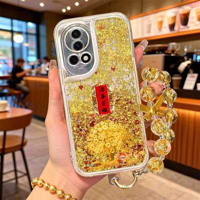 适用华为nova14手机壳流沙nova13pro保护套全包novo12硅胶11防摔9活力版ultra摇钱树8马年nova10pro新年红色