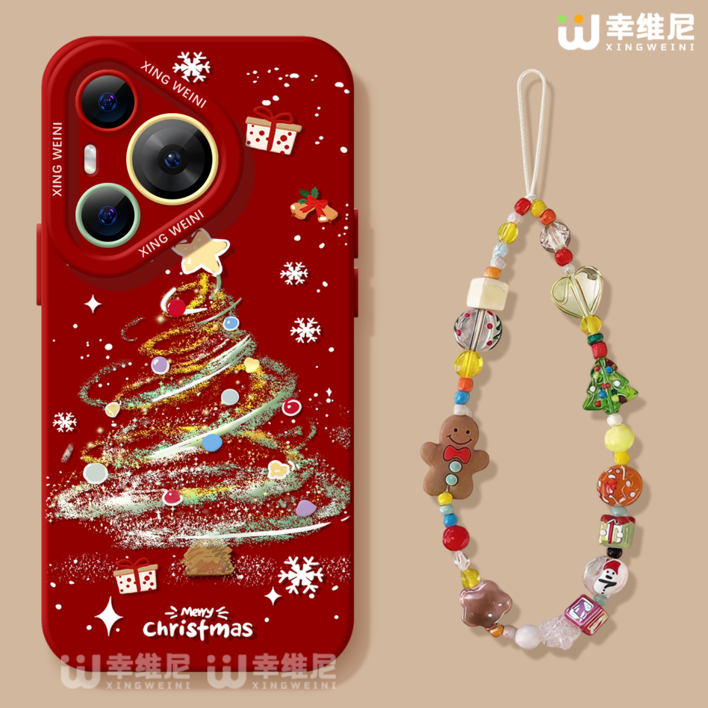 适用华为Pura80手机壳女款pura70pro保护套p40圣诞款ultra硅胶30防摔50pro全包p70圣诞树p60art软p50外p80pro