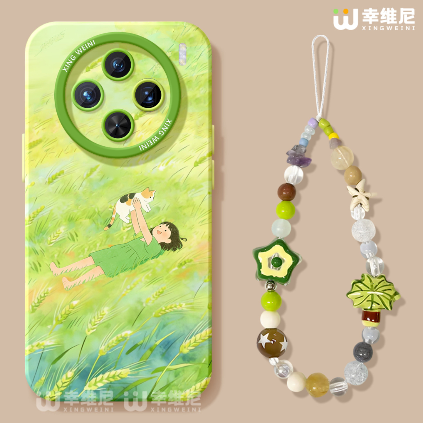 适用vivox300pro手机壳高级x100s保护套x80硅胶x70全包防摔x90pro+新款x200promini麦田女孩pro+软x60外x200s