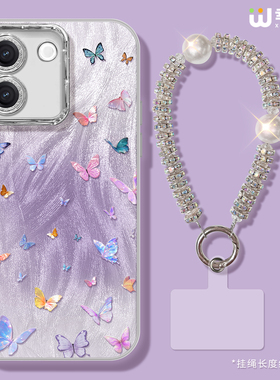 适用vivoY200手机壳女款y78保护套y52全包镜头膜y77e防摔y36外壳y30紫色蝴蝶y20/y2s/y17/y33新款y35硬壳y50