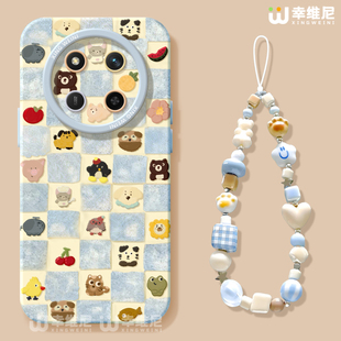 RT小众外壳v30蓝格动物x50i软壳 WIN 适用荣耀x70i手机壳女款 x60i保护套v40硅胶x40gt全包防摔50华为X50GT新款