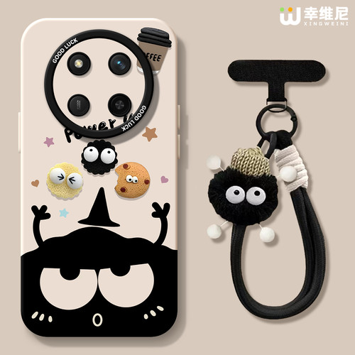 适用荣耀x70手机壳女款x60i保护套v40硅胶x40gt全包防摔50华为X50GT新款x60i卡通男壳v30个性煤球x50i软壳x30