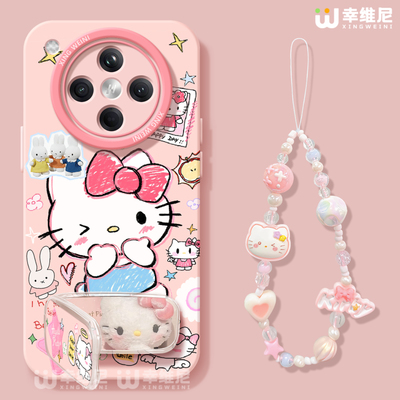 适用oppofindx9手机壳女款findx8spro保护套硅胶x7ultra全包防摔x6新款x5卡通oppo凯蒂KT猫x8ULTRA软k13turbo