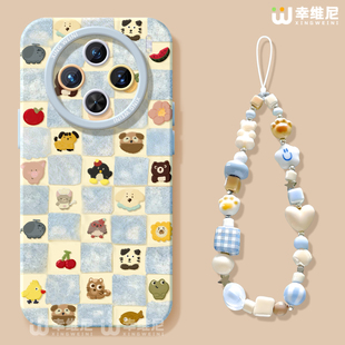 x200promini蓝格动物pro 新款 软x60外x200s x100s保护套x80硅胶x70全包防摔x90pro 适用vivox300pro手机壳女款