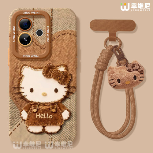 适用真我gt8pro手机壳KT猫女款gt7保护套新款realme硅胶gt5全包gt2pro防摔gt大师探索版v70s挂绳neo7软gtneo6