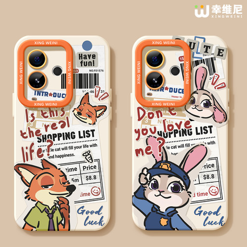 适用真我gt8pro手机壳朱迪gt7兔子新款realme硅胶gt5全包gt2pro尼克gt大师探索版v70s疯狂动物城neo7软gtneo6