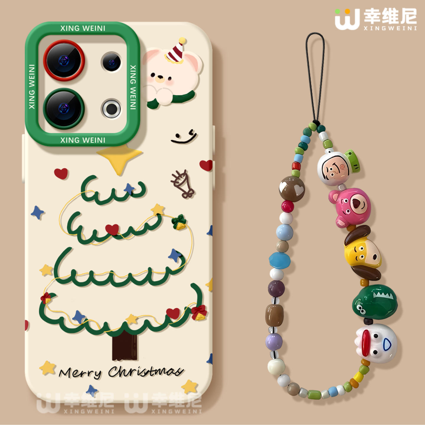 适用opporeno15手机壳女reno13pro保护套12全包11pro硅胶9/8/6防摔reno7se卡通oppo软壳5pro平安圣诞树reno14