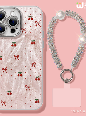 适用iPhone17手机壳xs女款xr苹果16pro新款15pro全包14promax防摔11/12硬8p/17Air镜头膜13pro红色樱桃15plus