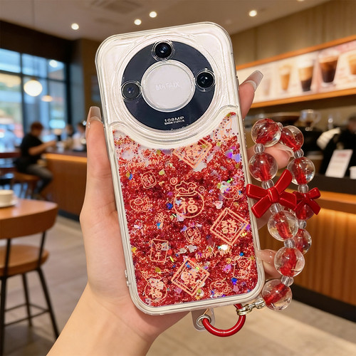 适用华为mate80promax手机壳流沙红mate70pro+发财福袋60pro硅胶50pro全包防摔30por新年60马年meta50保护套