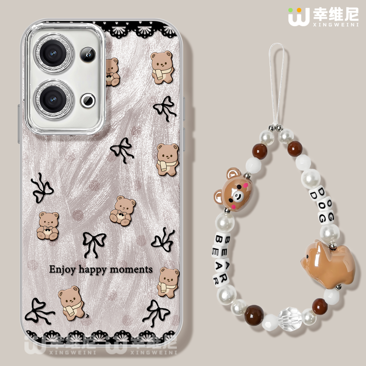 适用opporeno14手机壳pro女款reno13pro保护套12镜头膜11全包56防摔reno7se高级reno8硬壳9pro蝴蝶小熊reno10