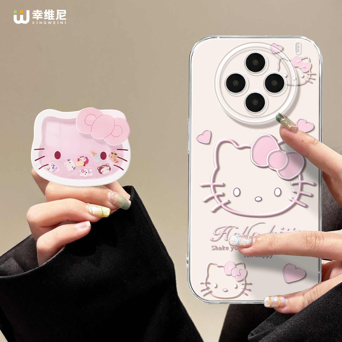 小猫kt适用vivox300手机壳女x100s保护套x80pro硅胶s30全包s18防摔s19新款x200promini可爱s20软s17外x90透明