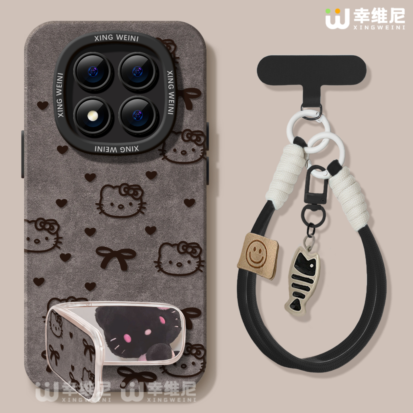 kt猫适用红米note15pro手机壳女款note14保护套小米note13硅胶Turbo4防摔112pro全包note10软11挂绳12turbo外