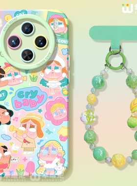 适用vivox300手机壳女款x200s保护套x100pro硅胶x80全包防摔x90pro+新款x200promini卡通哭娃pro+软x60外x90s