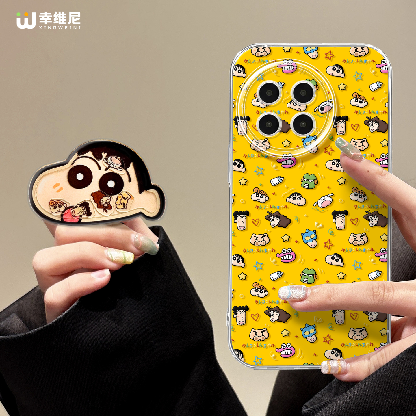 卡通小新适用一加15手机壳女1+13保护套硅胶一加12全包ace4防摔11pro透明9r女ace3新款1+10pro软壳ace5竞速版