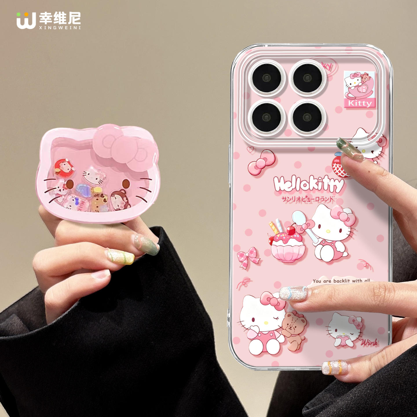 适用红米k90手机壳女k70pro保护套小米k60全包硅胶k80至尊版redmi防摔k40por卡通k30粉色可爱猫软k50电竞透明