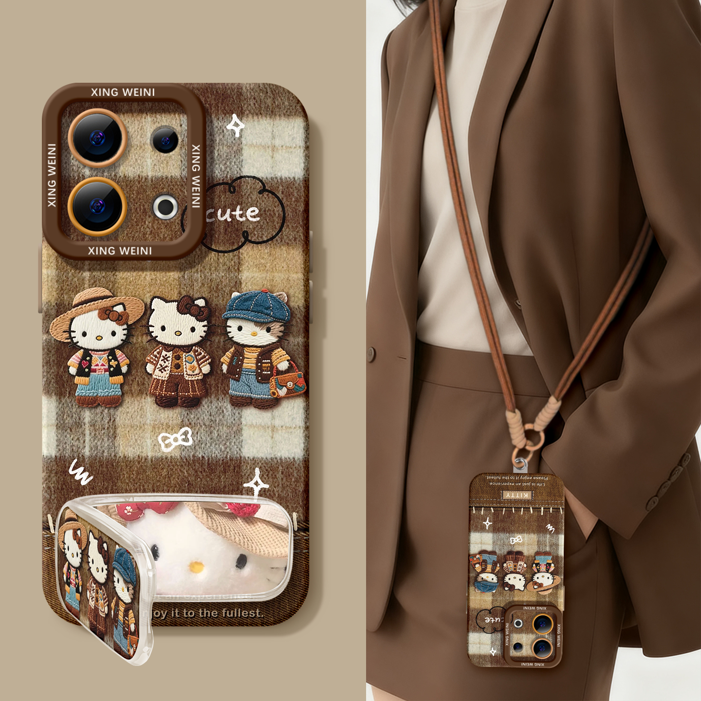 适用opporeno15手机壳女款kt猫reno13pro保护套12全包11pro硅胶9/8/6防摔reno7se卡通oppo软壳5pro秋冬reno14