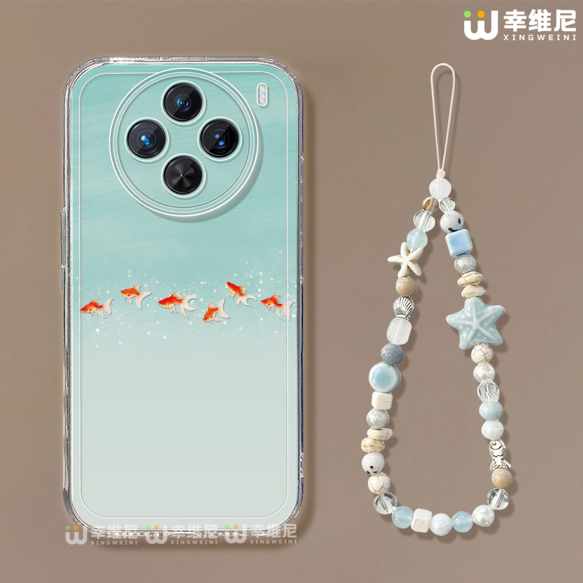 适用vivox200s手机壳女款x100s保护套x80pro硅胶s30全包s18防摔s19新款promini简约金鱼s20软s17外x70透明x90