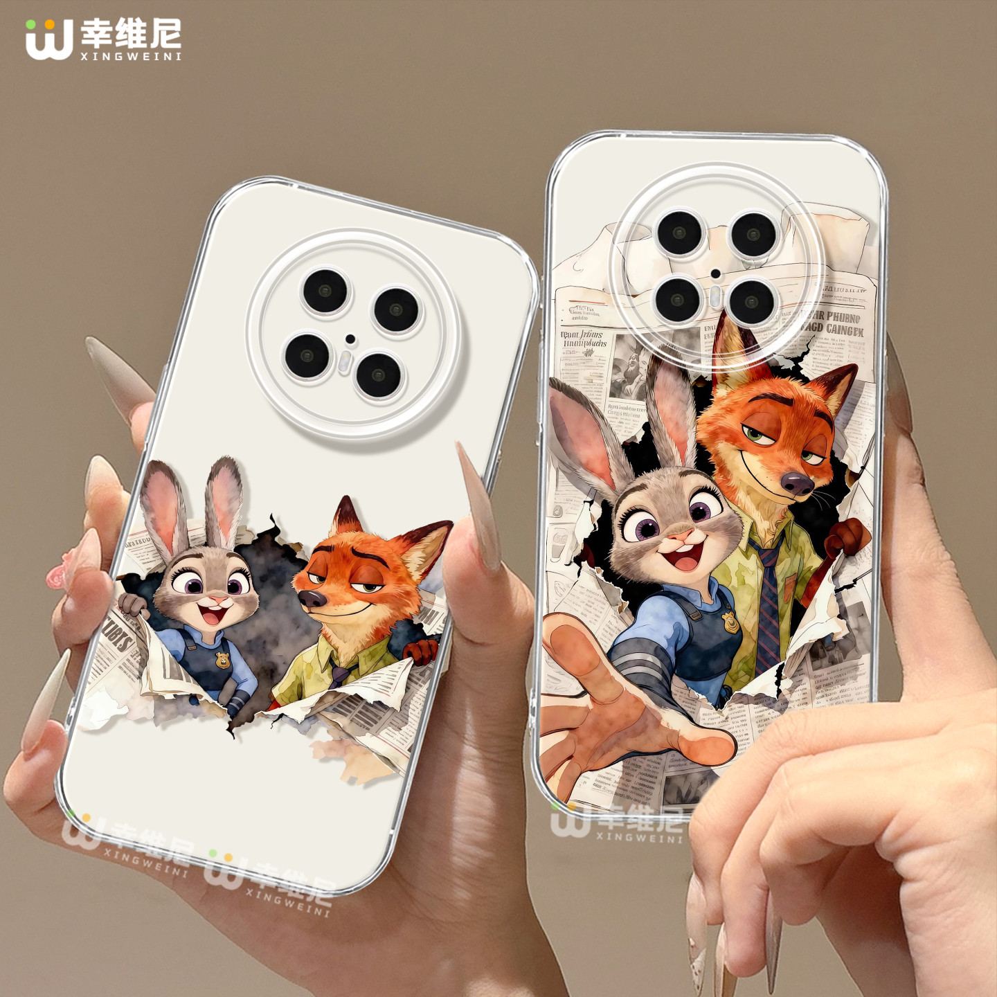 适用华为mate80pro手机壳朱迪mate60尼克30pro硅胶60pro+全包兔子40por软壳60RS透明meta50e疯狂动物城mate70