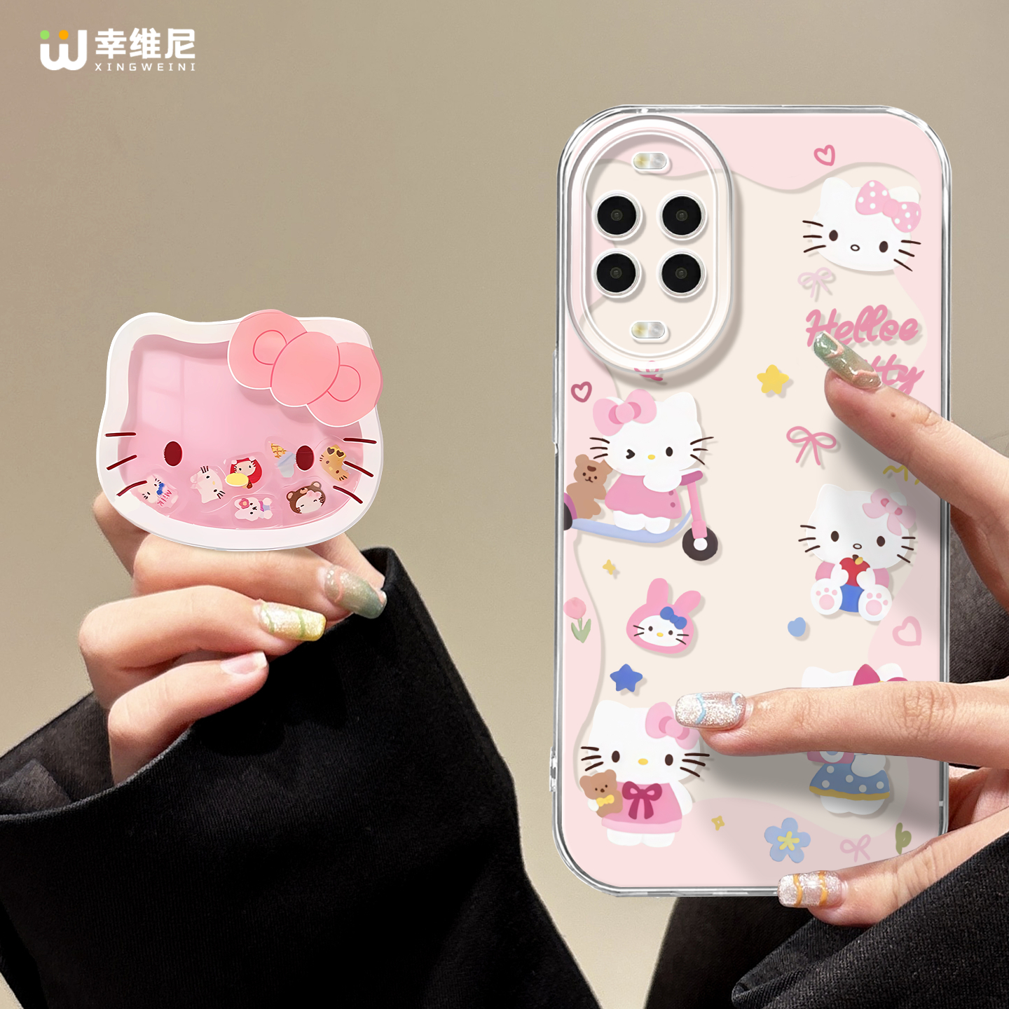 适用华为nova14手机壳女款nova13pro保护套全包novo12硅胶11支架7se活力版ultra可爱KT猫hi9软8透明nova10pro