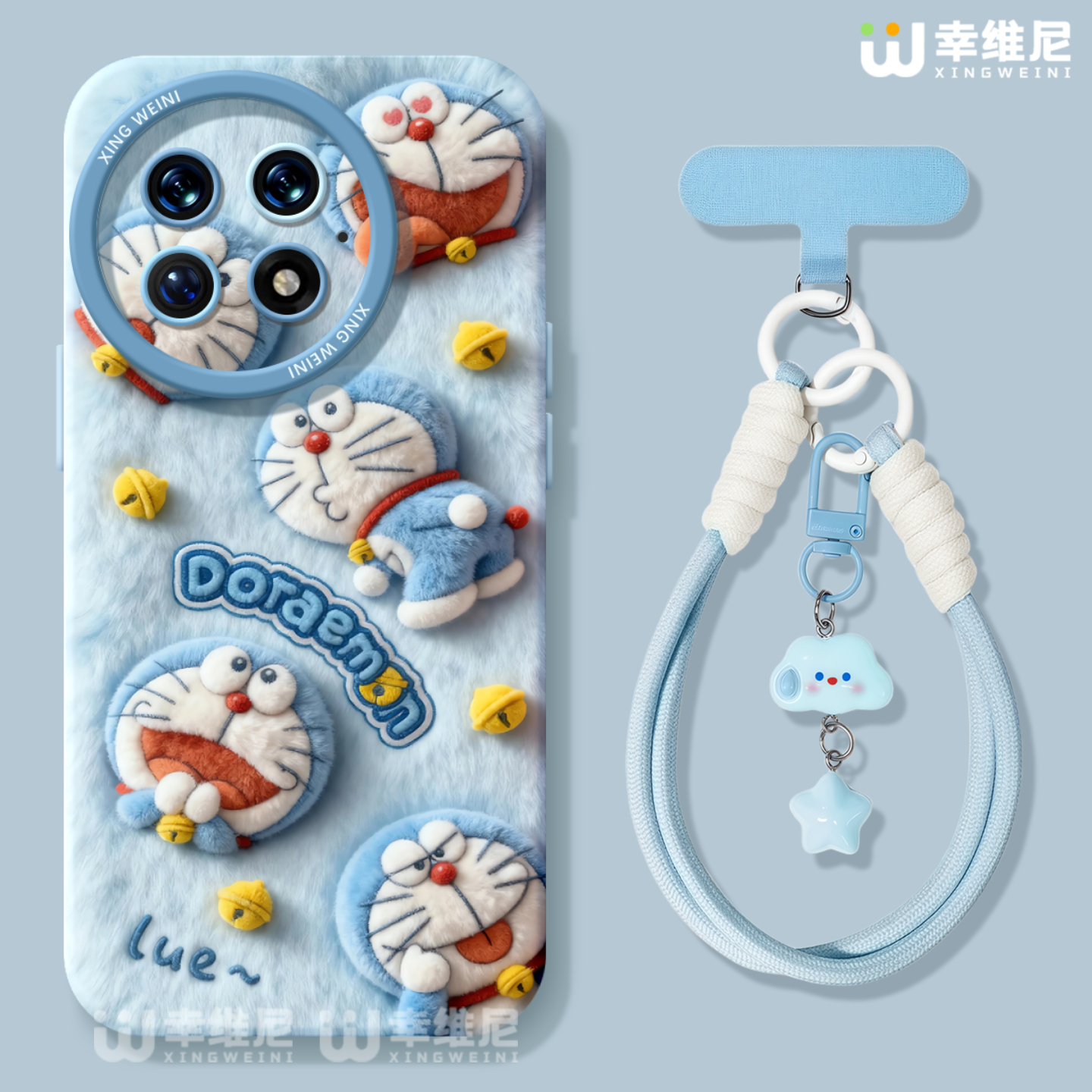 适用一加15手机壳女1+12保护套挂绳硅胶一加10全包13T防摔9pro外壳9rt蓝胖子ace5竞速版新款1+10pro软壳+Ace6