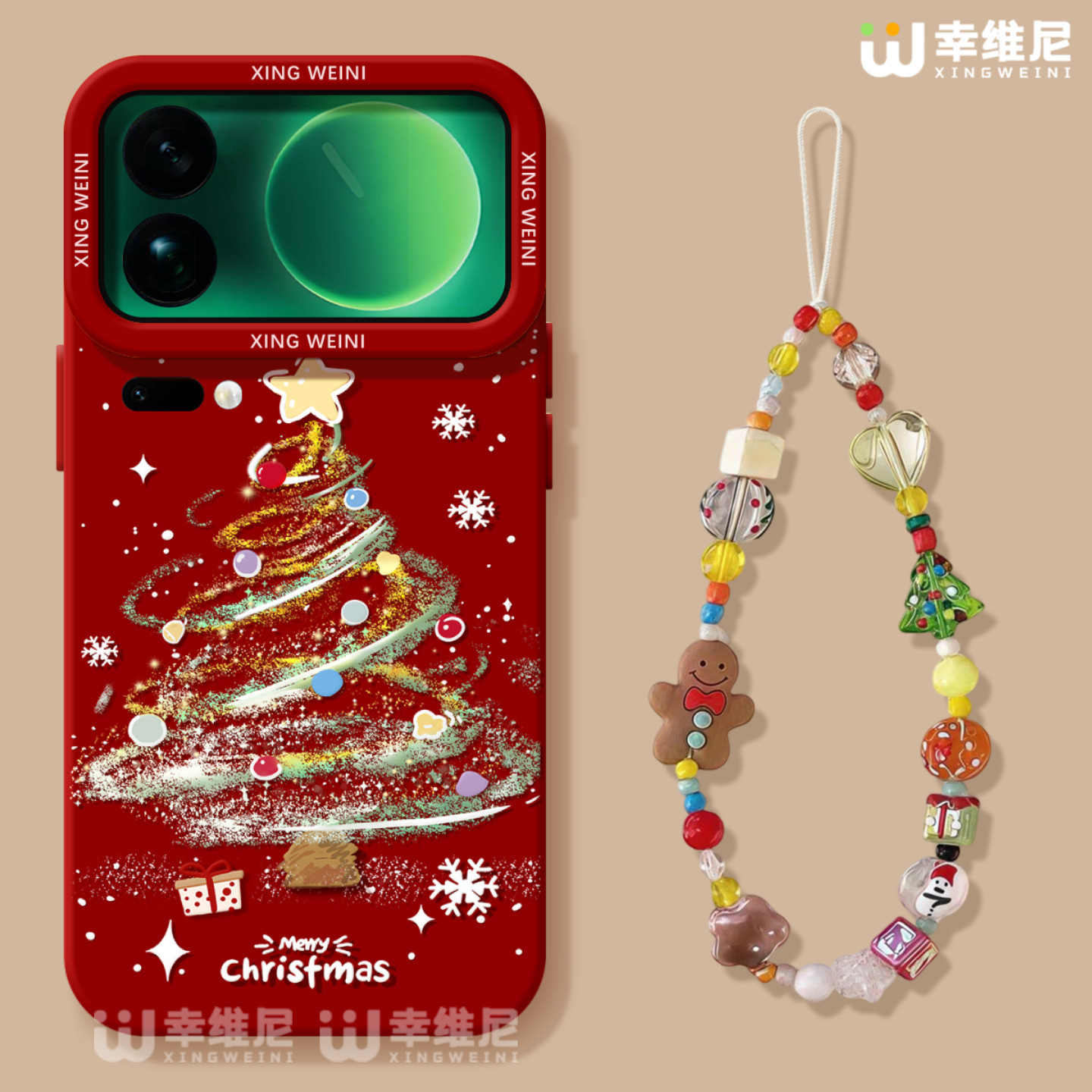 适用小米17promax手机壳女款15spro保护套圣诞款14ultra全包防摔13pro硅胶11青春10por圣诞树12sultra软civi5