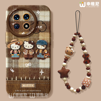 秋冬KT猫适用一加Ace5手机壳1+12保护套硅胶一加15全包13T防摔9pro外壳9rt女款ace3新款1+10pro软壳ace竞速版